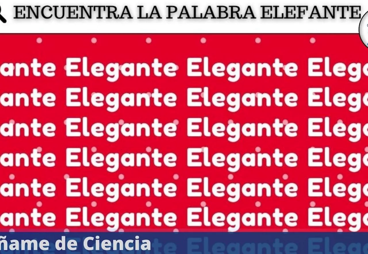 Acertijo visual EXTREMO: solo el 10% logró encontrar «ELEFANTE» entre «ELEGANTE»