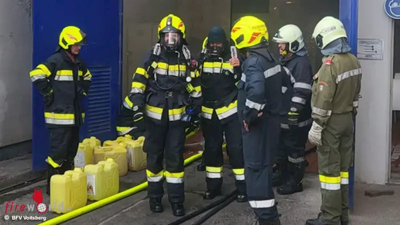 Stmk: Schadensträchtiger Maschinenbrand in Industriebetrieb in Köflach