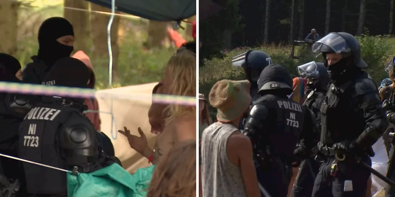 Hier löst Polizei verbotenes Hippie-Camp im Harz auf