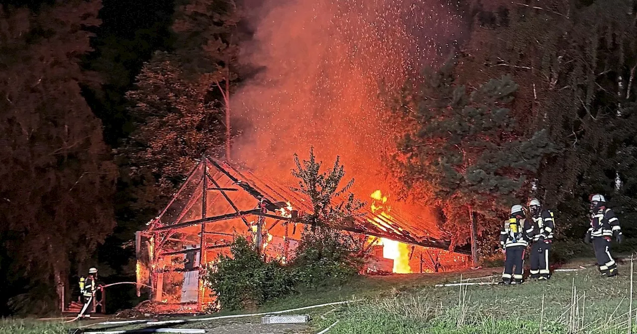 Scheune in Lampachshof wurde ein Raub der Flammen