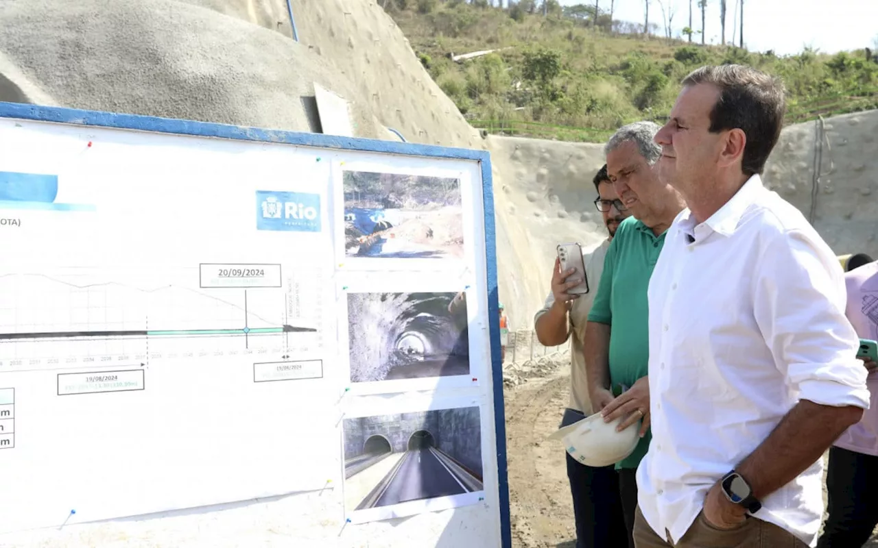 Eduardo Paes visita obra de túnel em Campo Grande