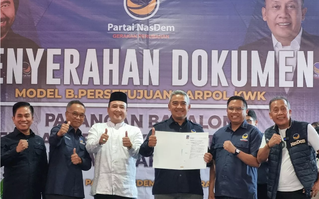 NasDem Serahkan Surat Rekomendasi ke 6 Cakada di Jabar, Salah Satunya Pasangan Farhan-Erwin