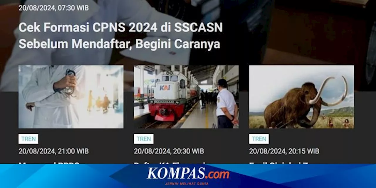 [POPULER TREN] Cara Cek Formasi di SSCASN | Link Pendaftaran Tes CPNS 2024