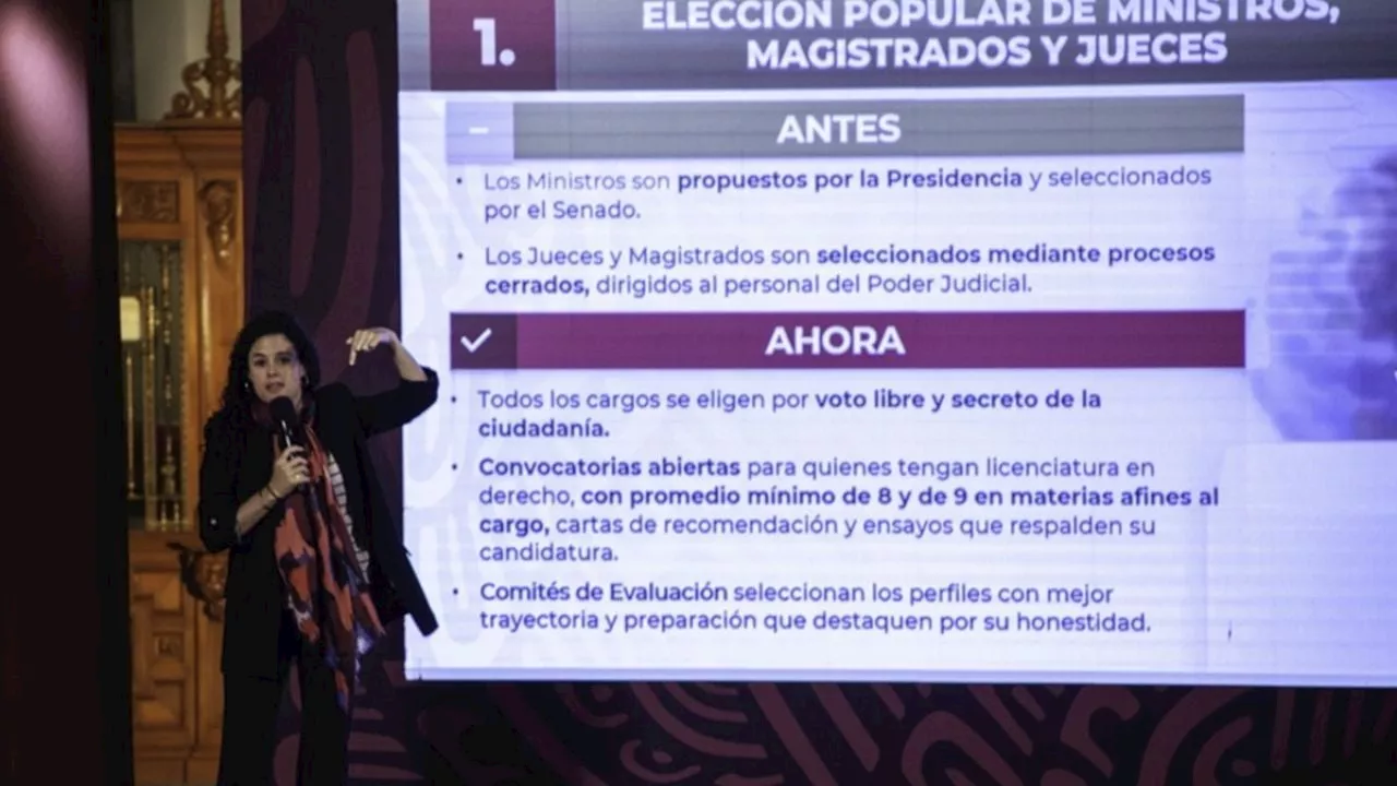 Luisa María Alcalde explica como sería la elección de jueces, ministros y magistrados