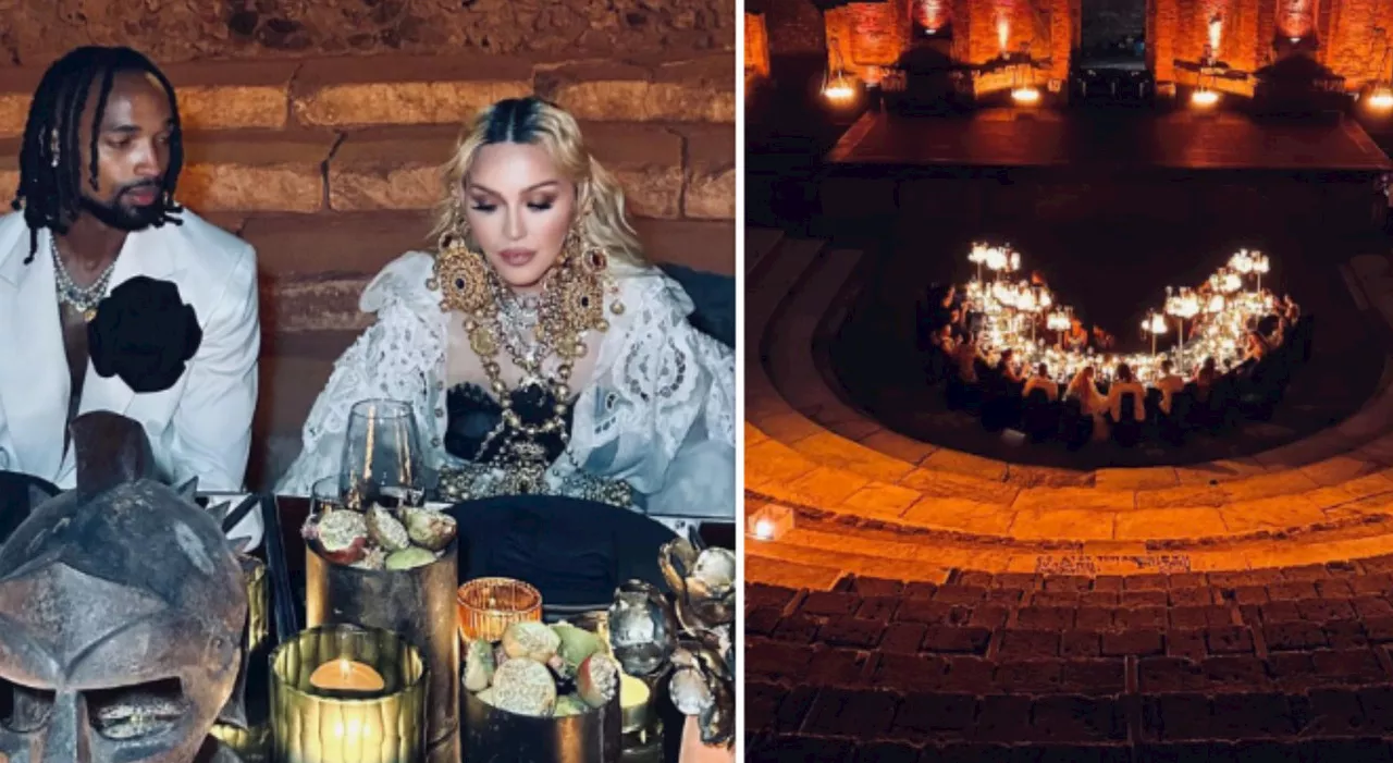 Madonna, la cena stellata negli Scavi di Pompei: il tavolo da 30 posti al centro del teatro romano