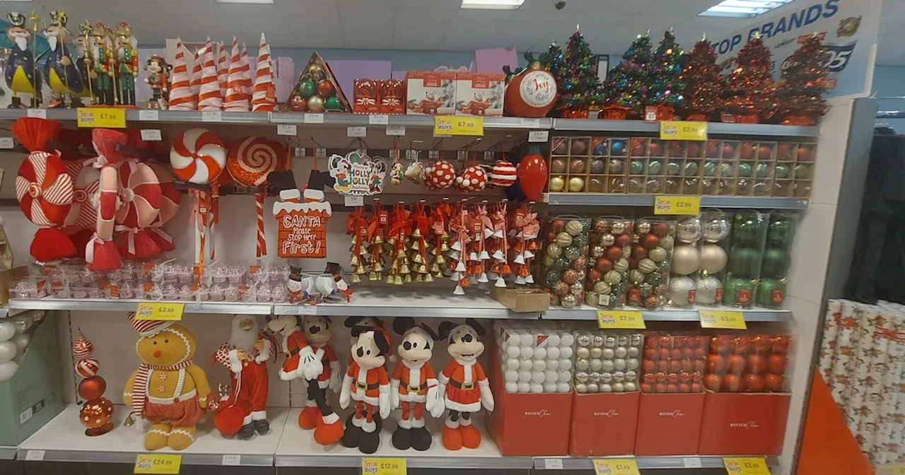 This Greater Manchester Home Bargains is already selling Christmas decorations