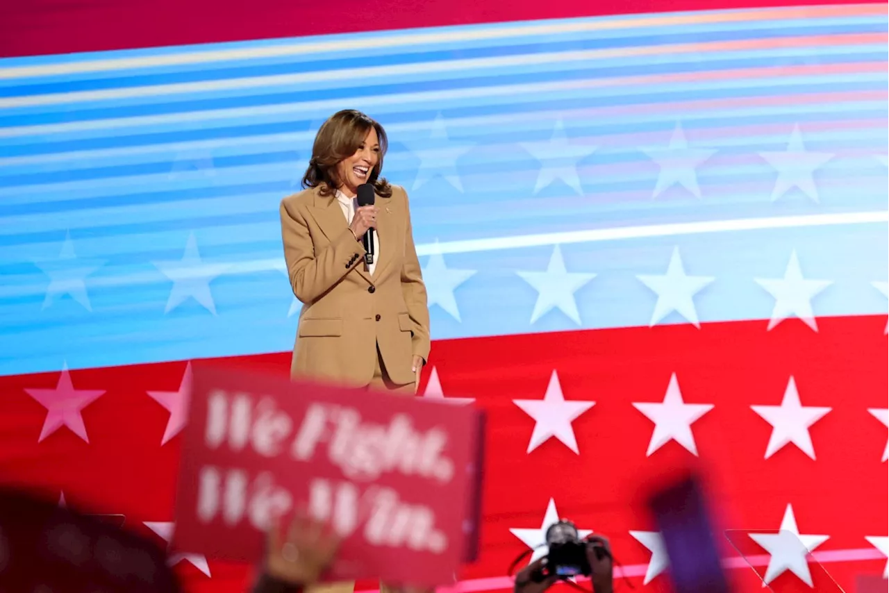 Harris hails Biden in surprise Democratic convention appearance