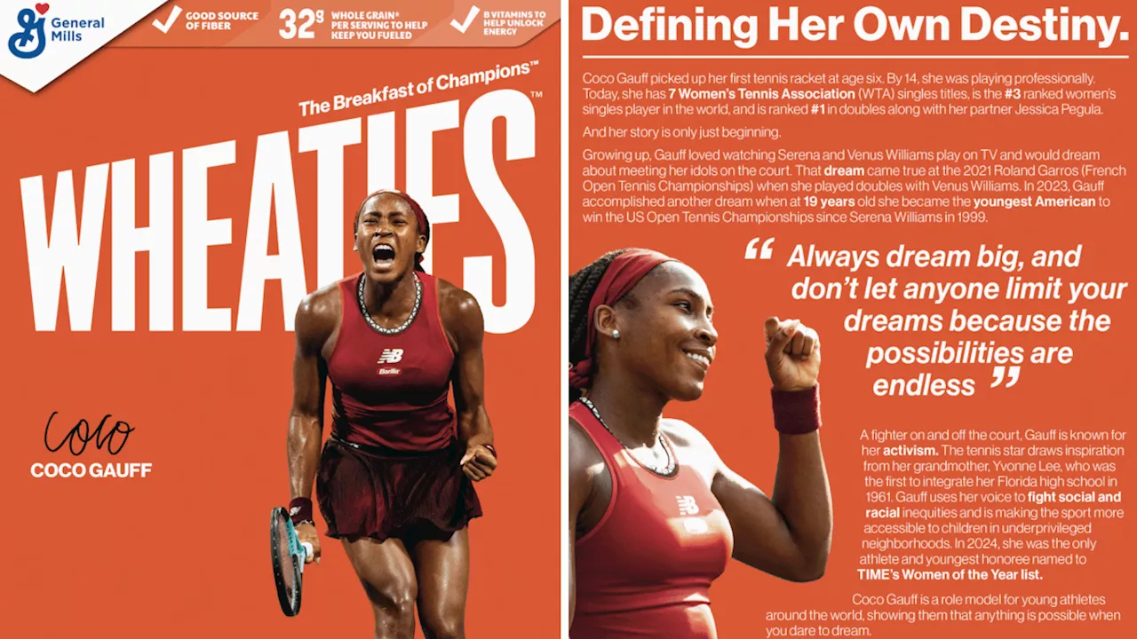 Coco Gauff honored on Wheaties box 1 year after US Open title