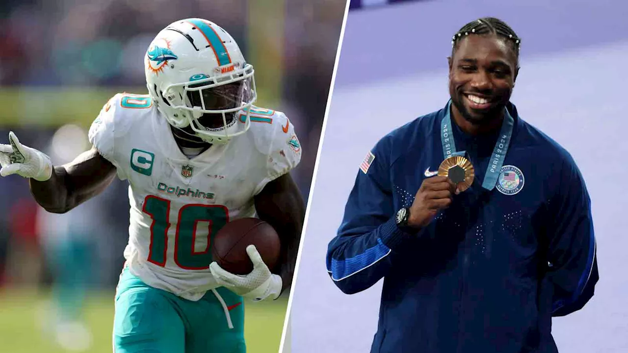 Miami Dolphins star Tyreek Hill challenges Olympic gold medalist Noah Lyles to a race