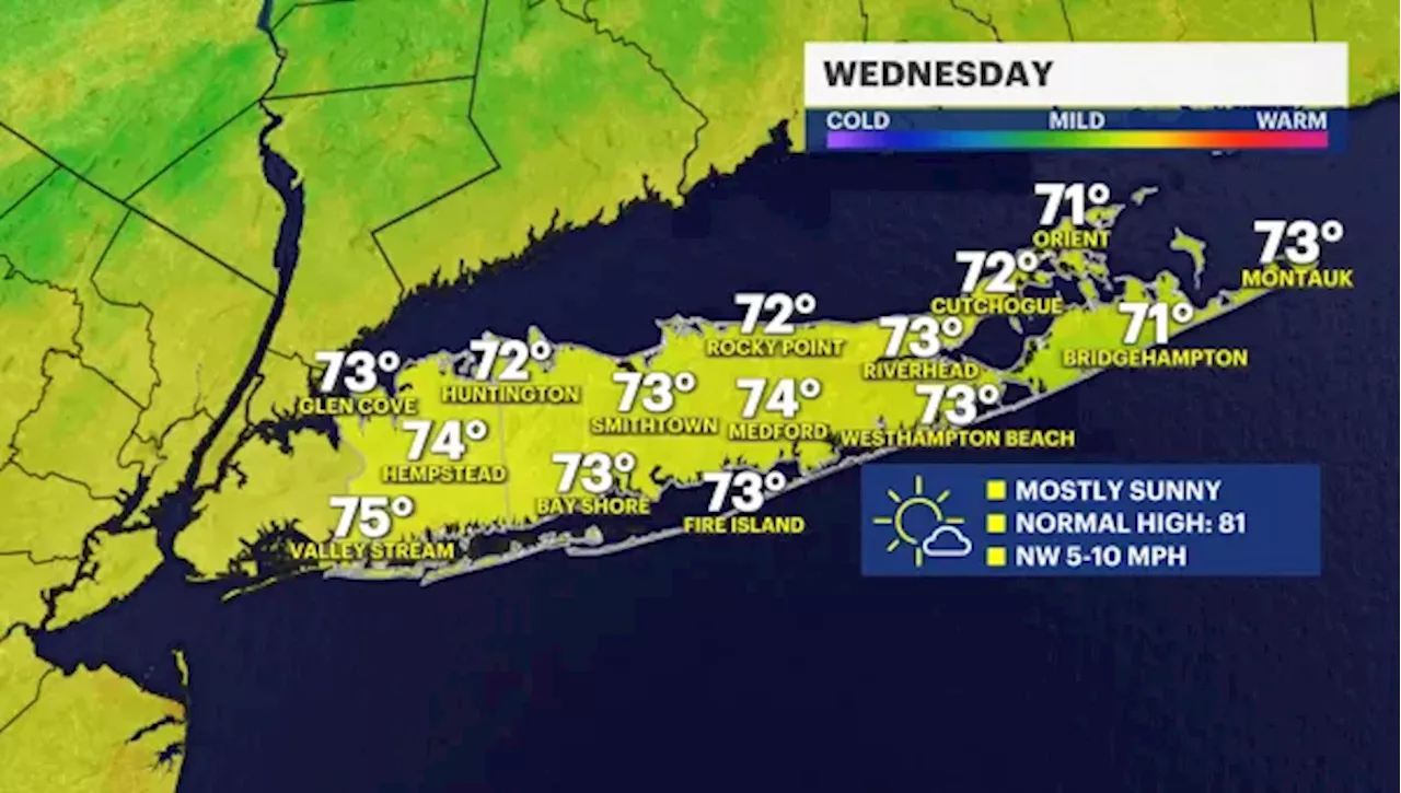 Cooler trend through Friday with low temps dropping to the 50s at night