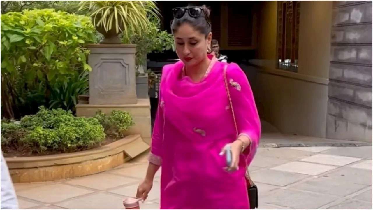 राखी पर Kareena Kapoor ने पहना इतना महंगा गुलाबी सूट, बैग की कीमत लाखों में