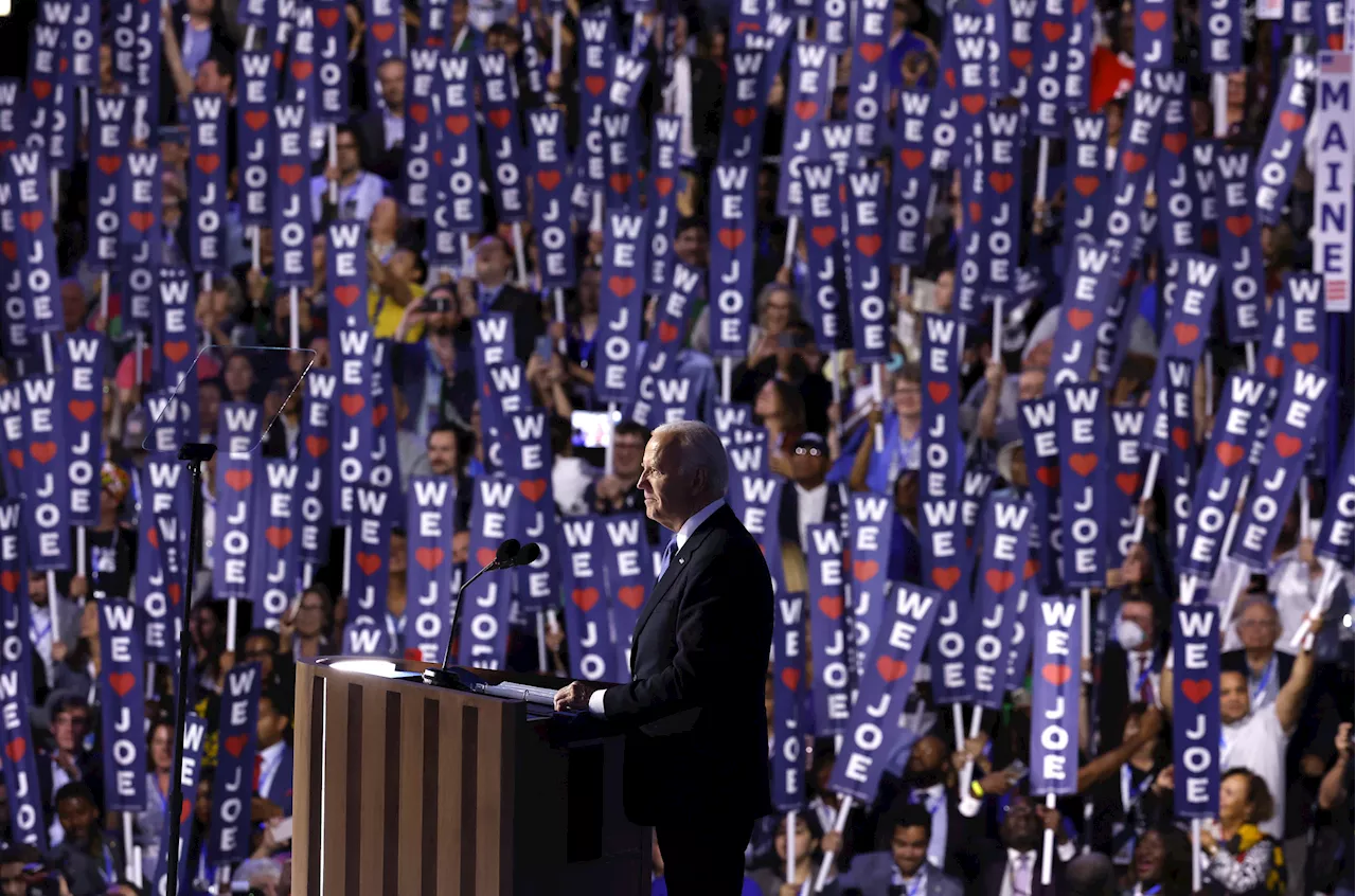 Joe Biden Reminds Democrats of His Record as He Passes Torch to Kamala Harris