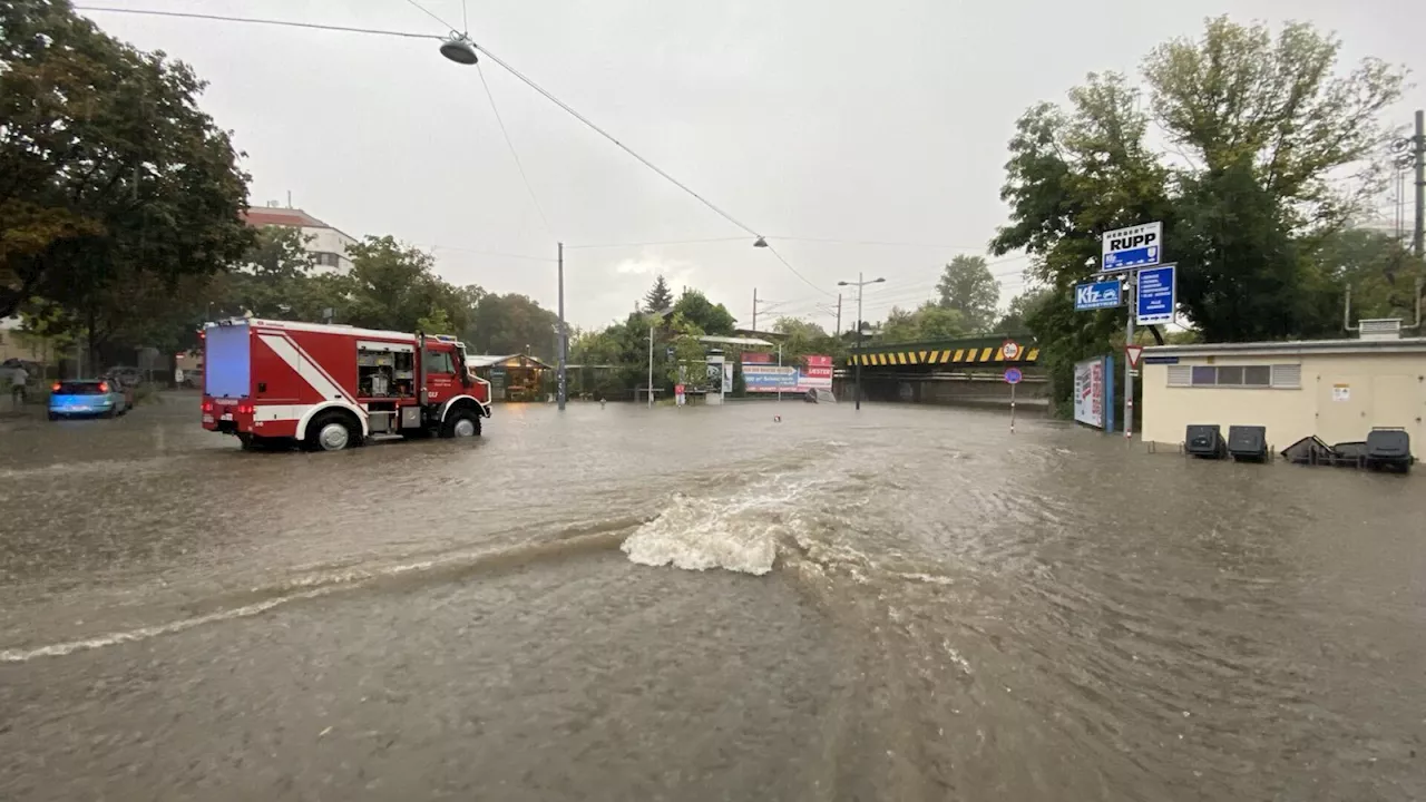 Regen sorgte für Einsätze und Zug-Ausfälle in Klosterneuburg und Wien