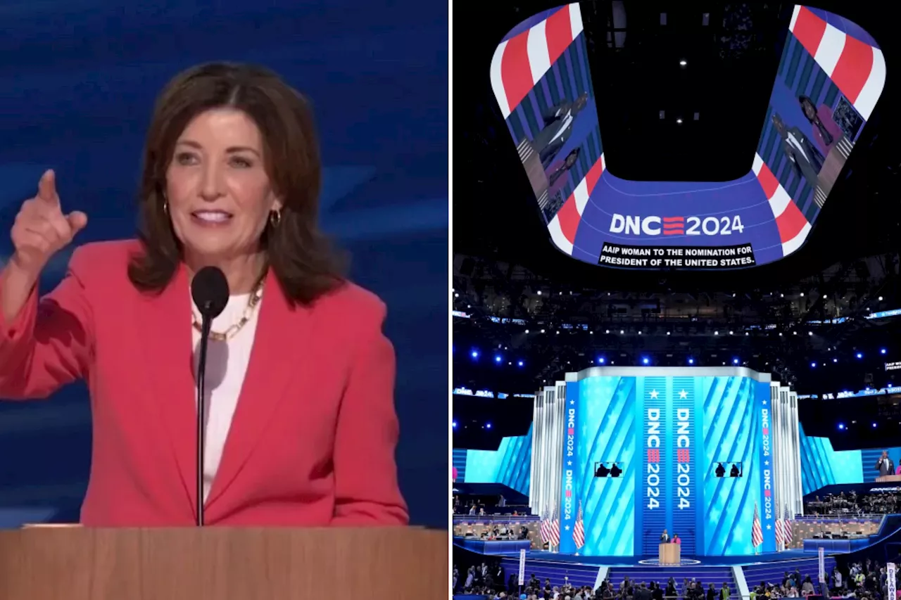 Gov. Hochul calls Kamala Harris 'first president of the United States,' makes awkward joke to Floridians in DNC speech