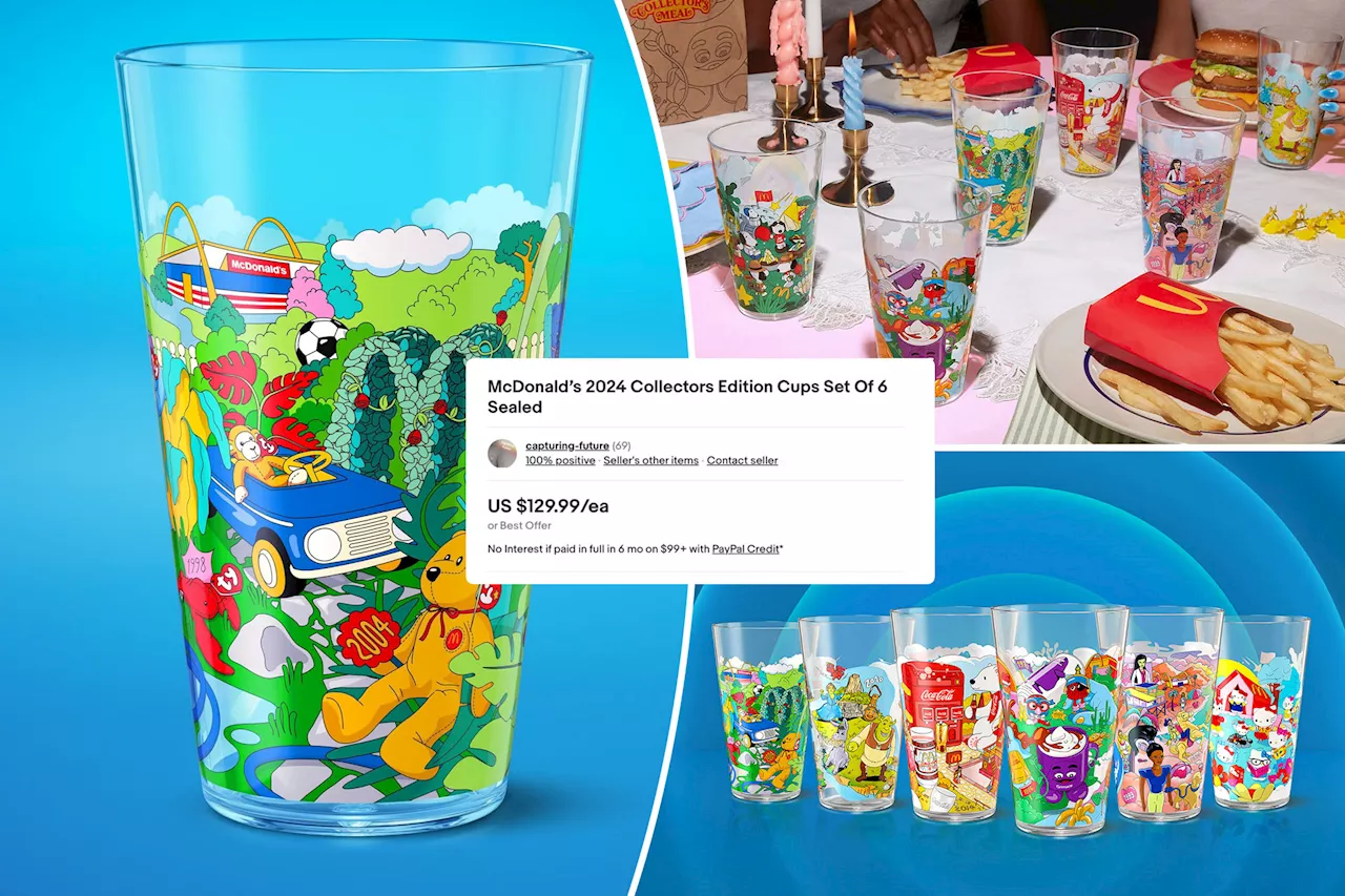 McDonald's free collectible cups are being resold for thousands of dollars on eBay