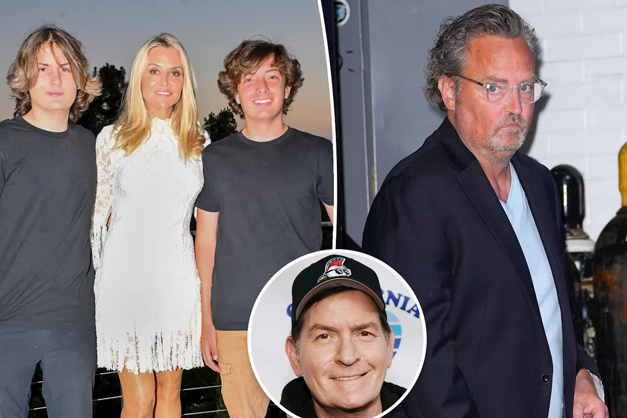 Charlie Sheen's rarely seen twins support mom Brooke Mueller after Matthew Perry ketamine investigation