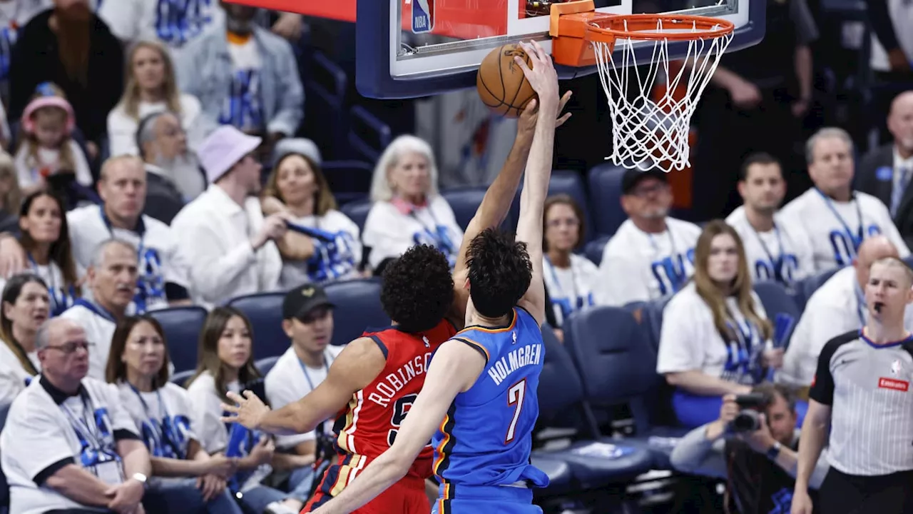 OKC Thunder Center Chet Holmgren Ranks No. 3 in Defensive Player of the Year Odds