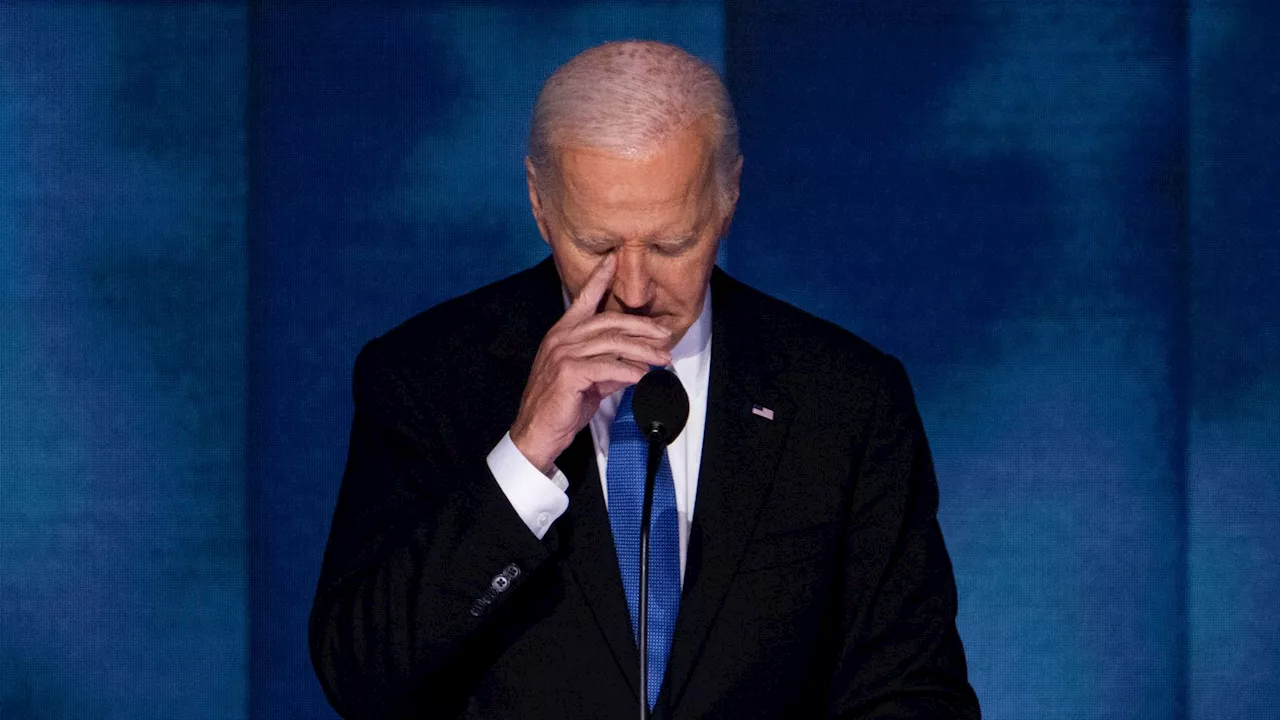 Emotional Joe Biden wipes away tears ahead of farewell speech - and takes aim at 'loser' Trump