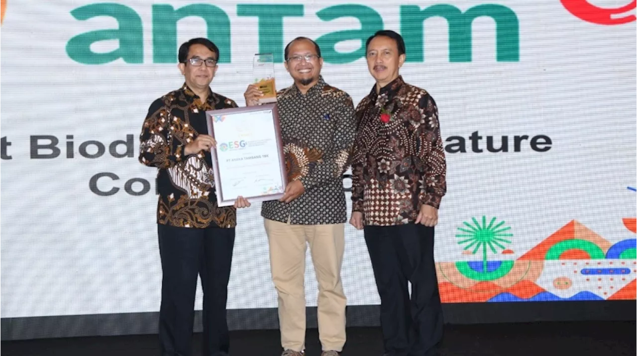 Jalankan Prinsip ESG secara Konsisten, Antam Raih Tiga Penghargaan ESG Initiative Awards 2024