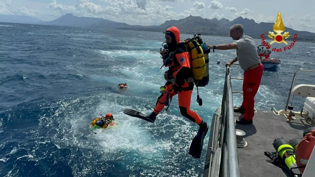 Divers struggle to access parts of yacht in search for Bayesian passengers