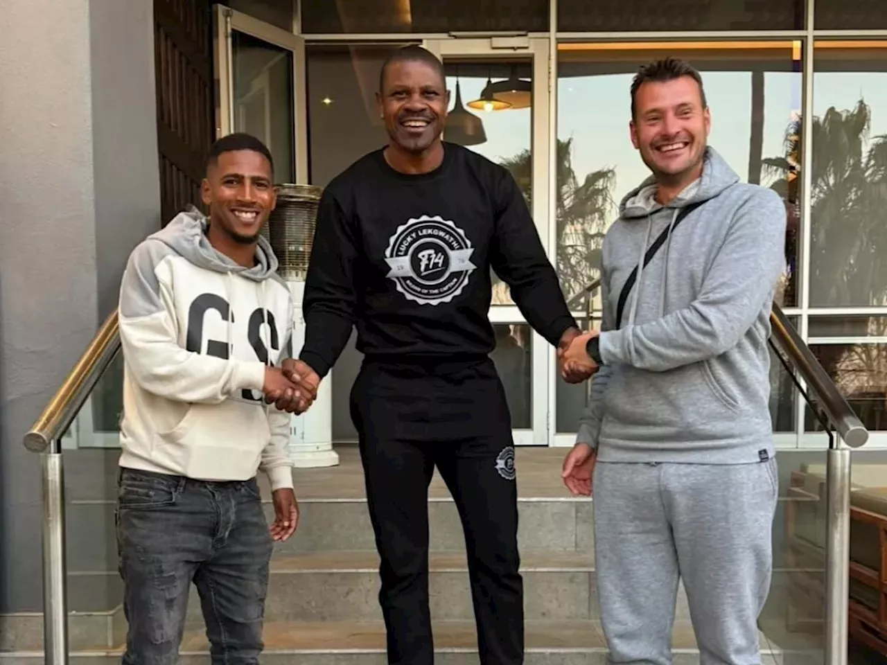 PICTURES: Orlando Pirates legend welcomes two new club signings