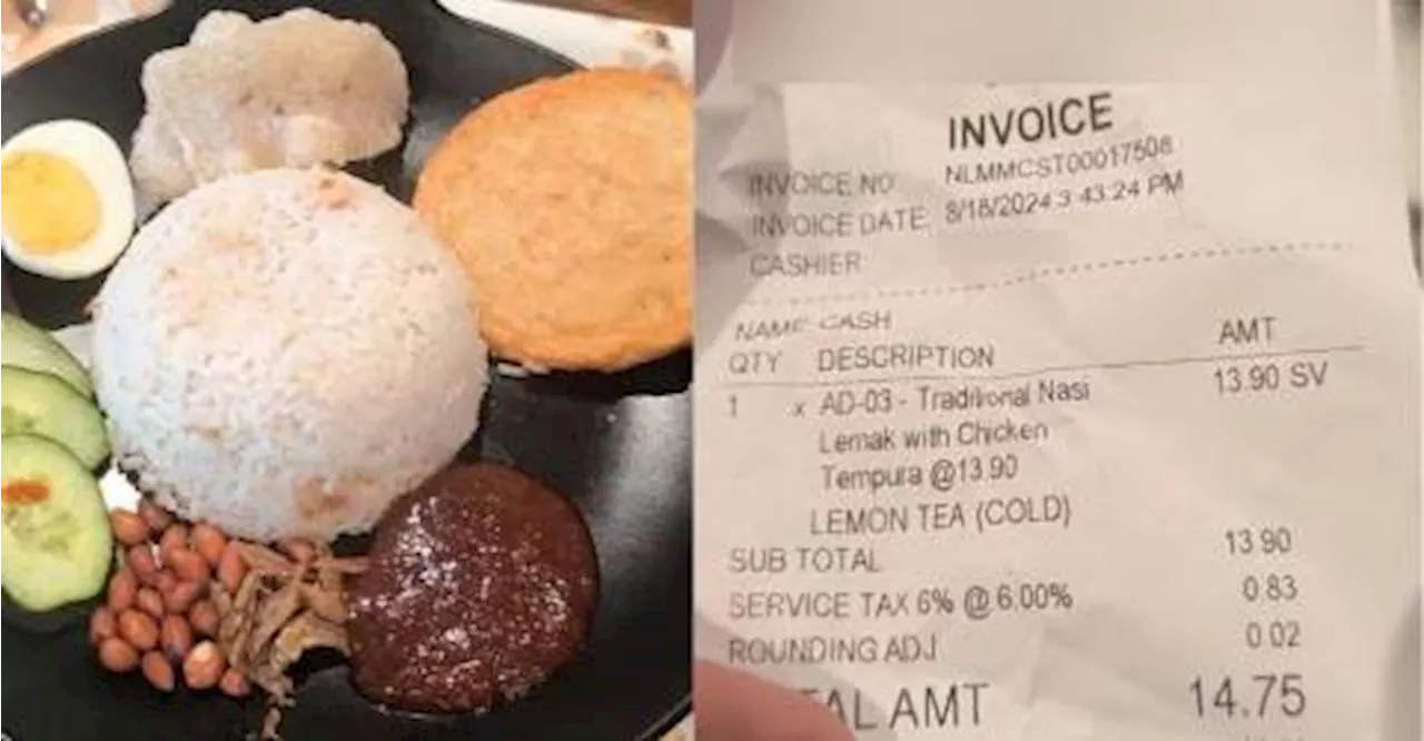 Woman’s chicken tempura in RM14 nasi lemak order replaced with patty