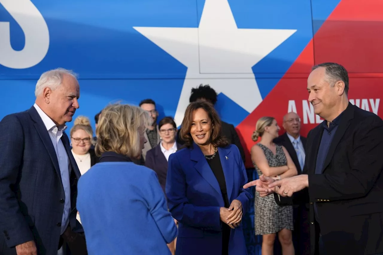 Kamala Harris makes surprise appearance on first night of Democratic convention