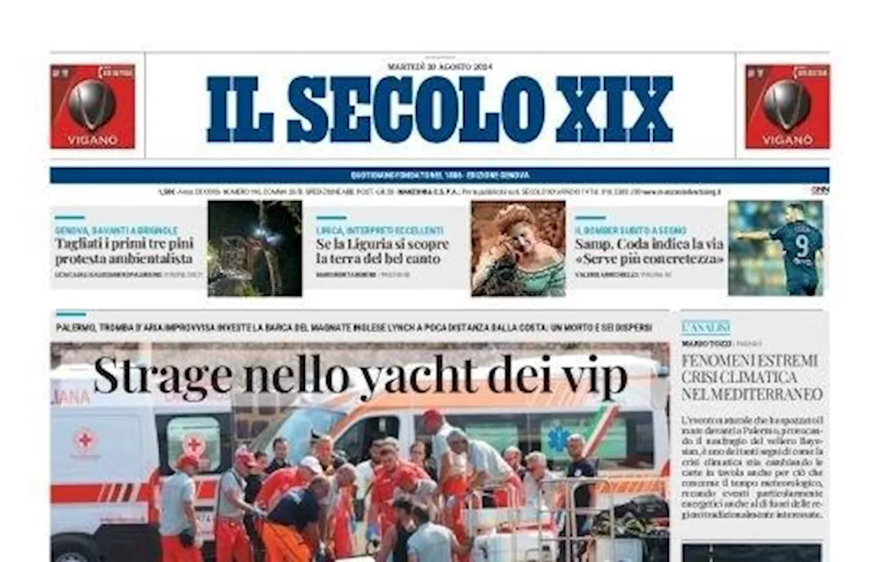 Il Secolo XIX titola così: 'Samp, Coda indica la via: serve più concretezza'