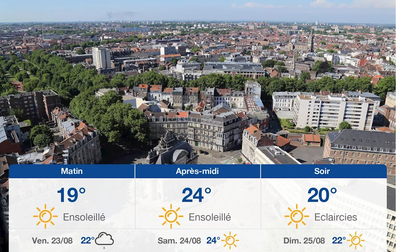 Météo Lille: prévisions du jeudi 22 août 2024