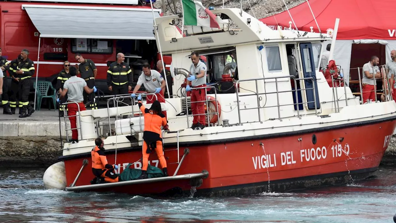 Two bodies recovered from sunken Bayesian superyacht off Sicily in southern Italy