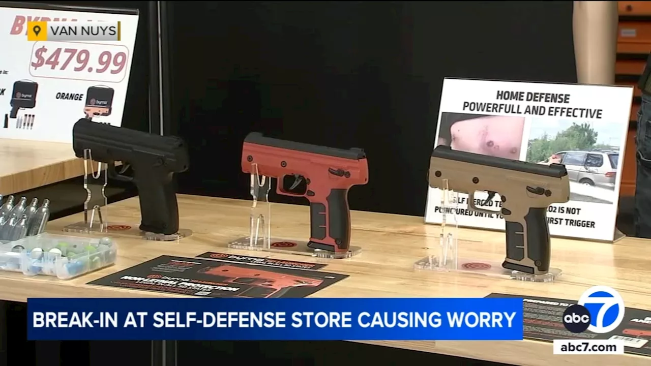 Thieves break into Van Nuys shop selling self-defense devices, including less-lethal guns