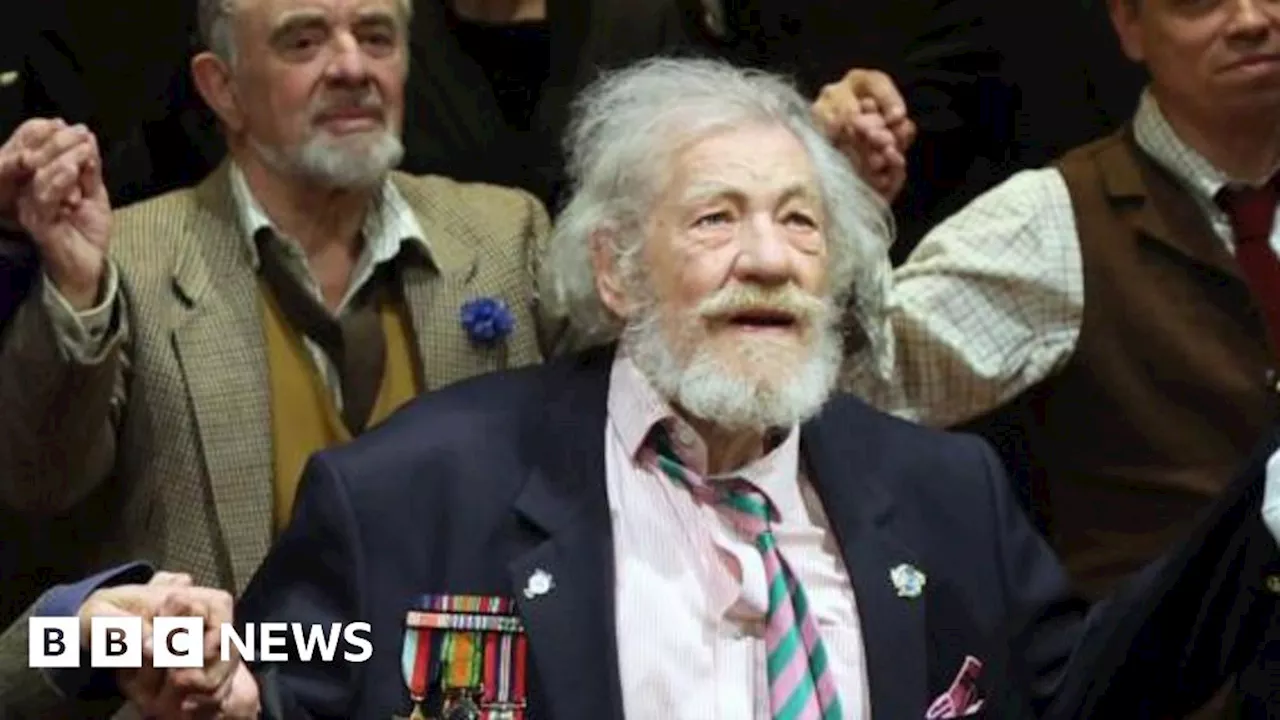 Sir Ian McKellen says fat suit saved him when he fell from stage