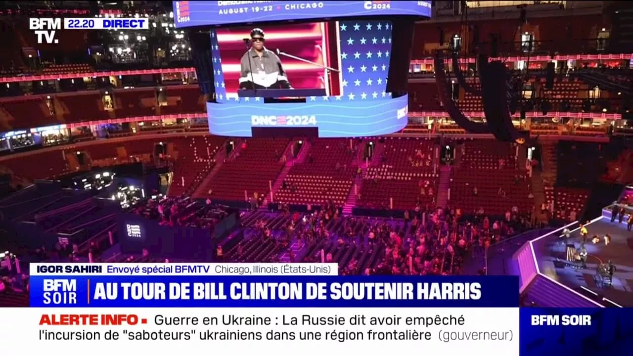 Convention démocrate: Stevie Wonder répète avant une prestation en live au United Center de Chicago