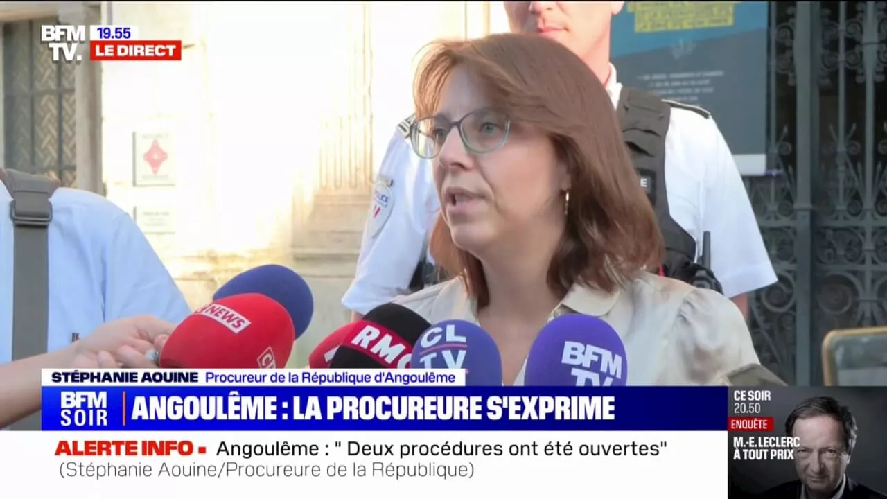 'Deux procédures ont été ouvertes' affirme Stéphanie Aouine, procureur de la république d'Angoulême