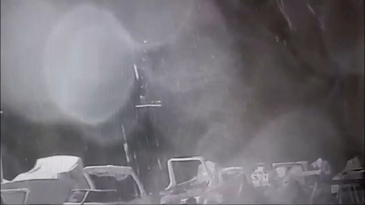 Video shows storm battering Bayesian superyacht before sinking off the Sicilian coast