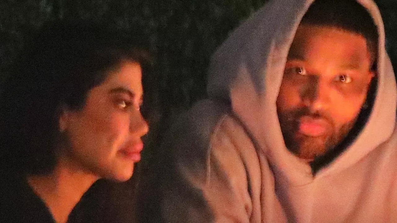 Tristan Thompson enjoys candlelit dinner with Kim Kardashian lookalike