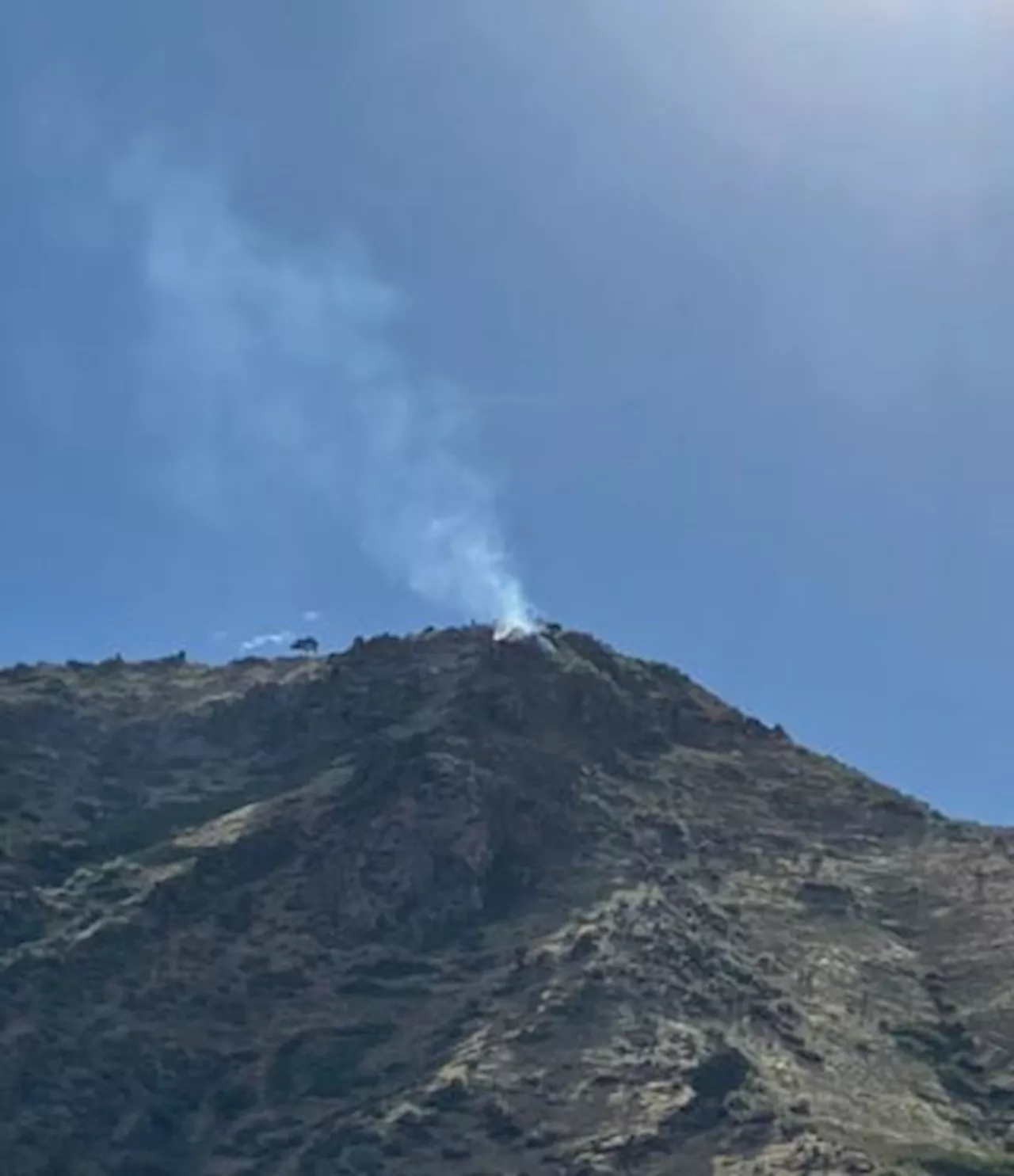 Fire sparks off of U.S. 6 near Lookout Mountain, Golden