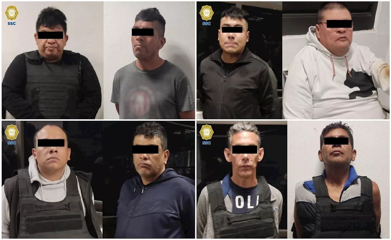 Detienen a 8 presuntos narcomenudistas en la Venustiano Carranza; portaban armas cortas y droga