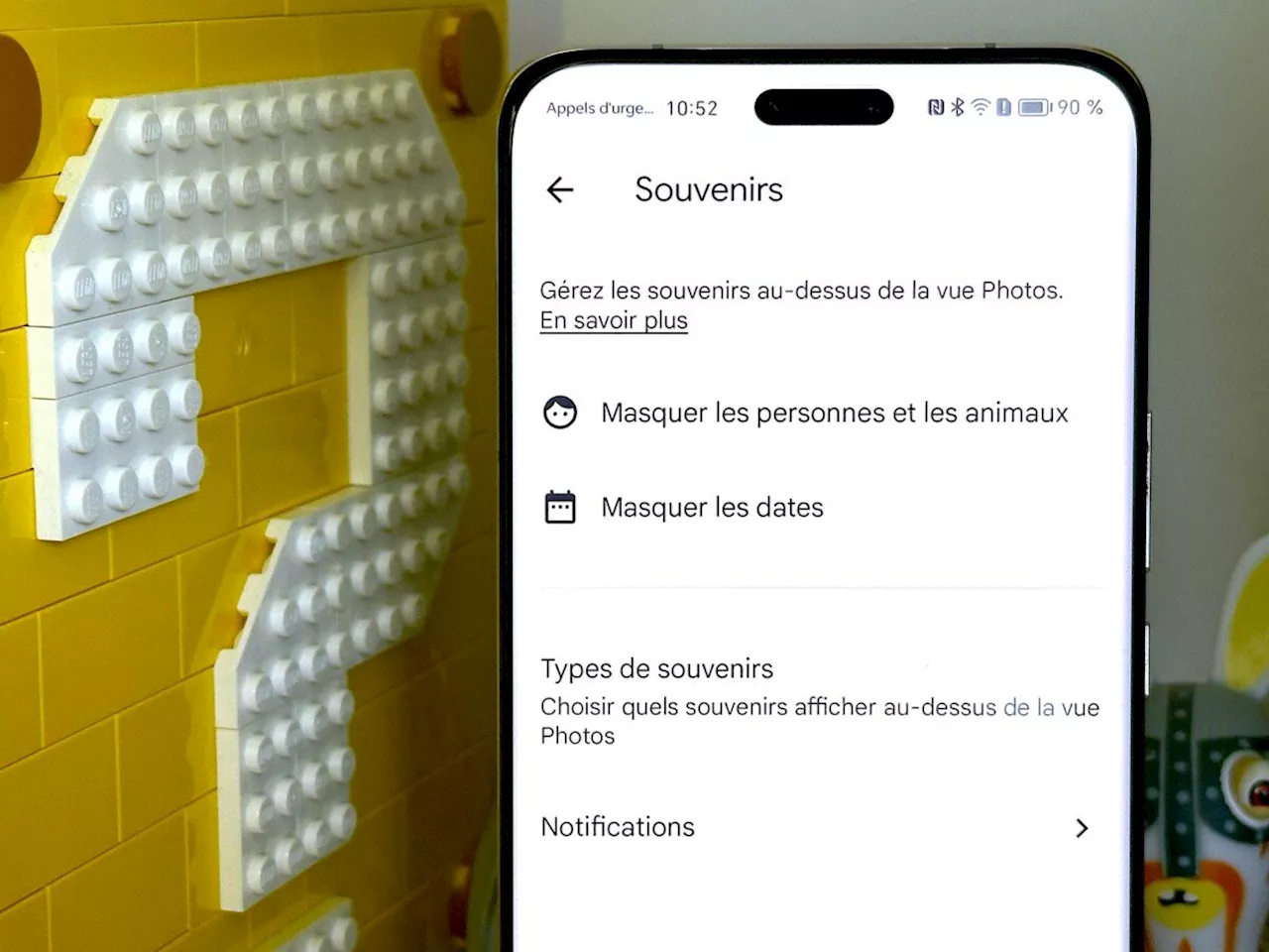 Google Photos bloque des visages en série dans vos Souvenirs