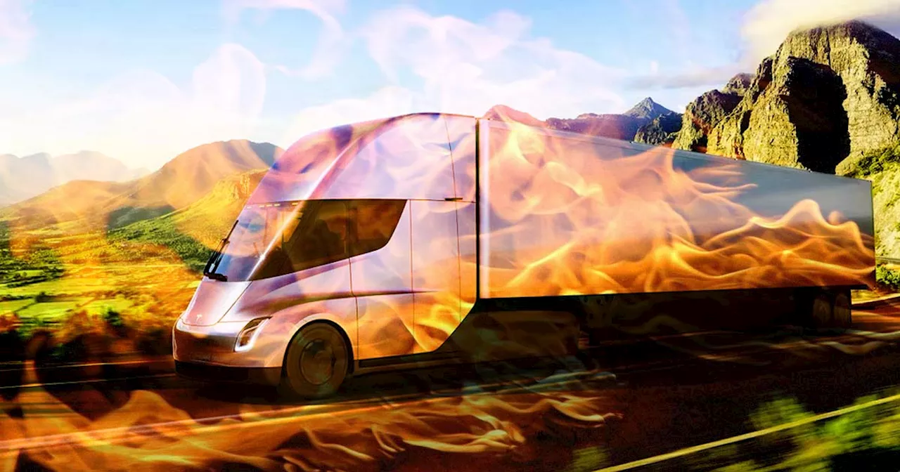 Tesla Semi Truck Catches Fire, Prompting Hazmat Response for Toxic Smoke