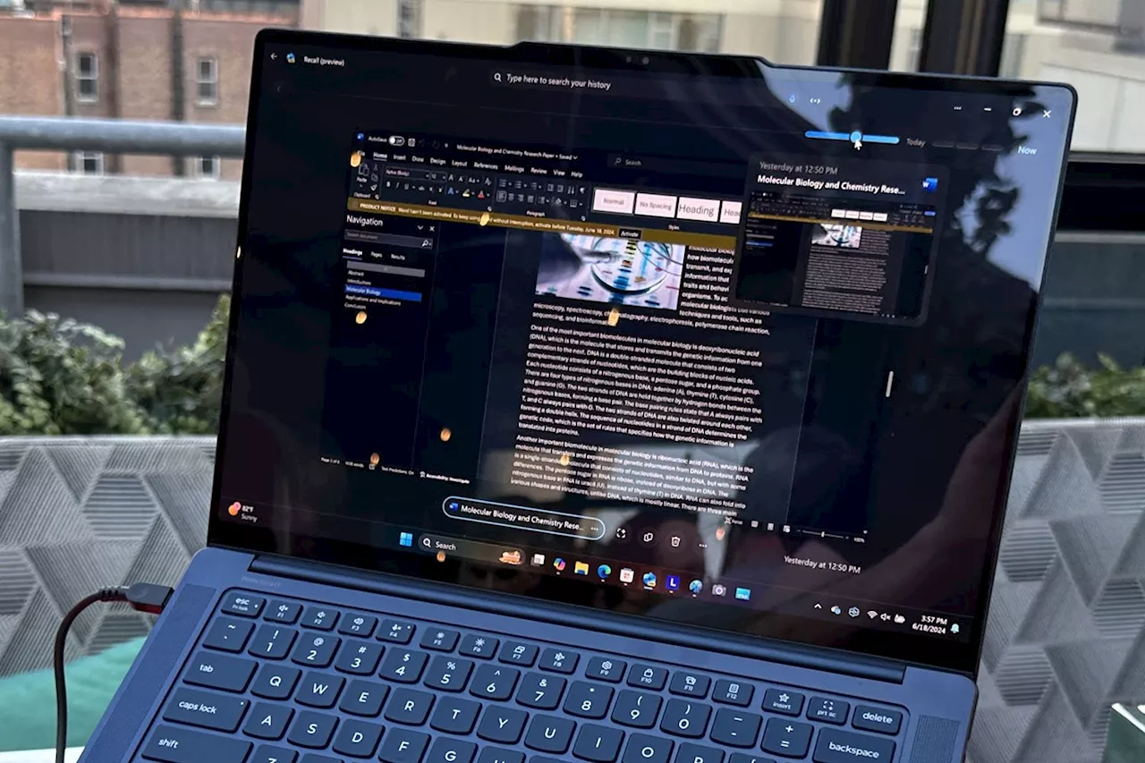 Microsoft Says Maligned Recall Feature Is Returning to Copilot+ PCs, Eventually