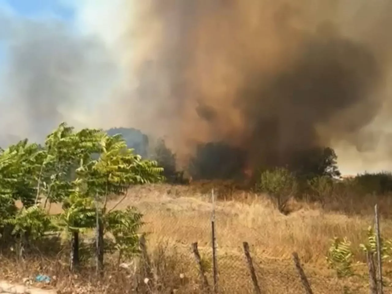 Roma, vasto incendio nel 'pratone' Cinecittà: 4 ustionati gravi