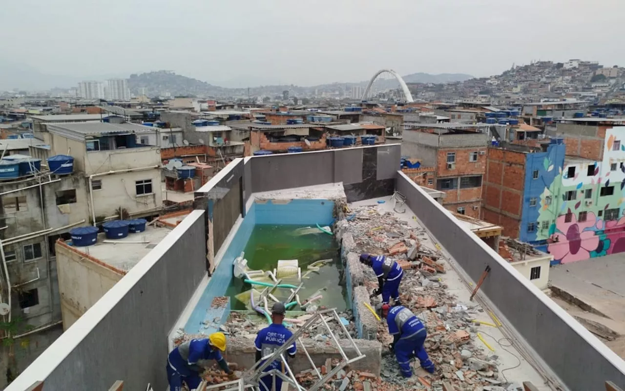 Operação segue com demolição de imóveis de luxo na Maré
