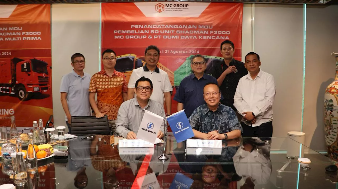 Momen Bersejarah, MC Group Teken MoU Penjualan 550 Truk Shacman dengan 2 Perusahaan Ini