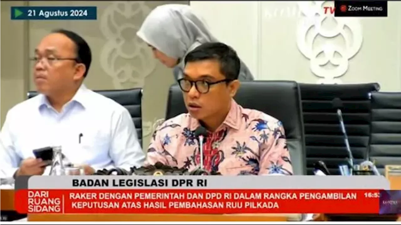 Baleg DPR Setuju Lanjutkan Memproses Pembahasan RUU PIlkada