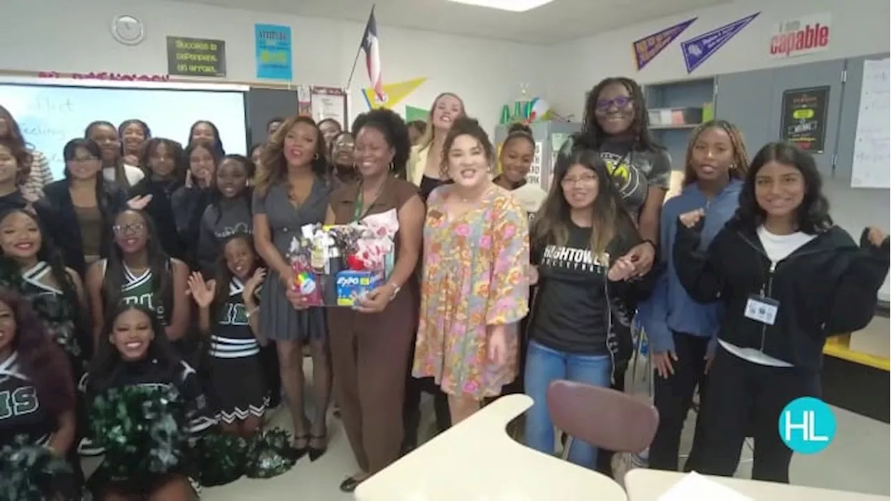 Watch Houston Life surprise a high school teach while she was busy teaching class!