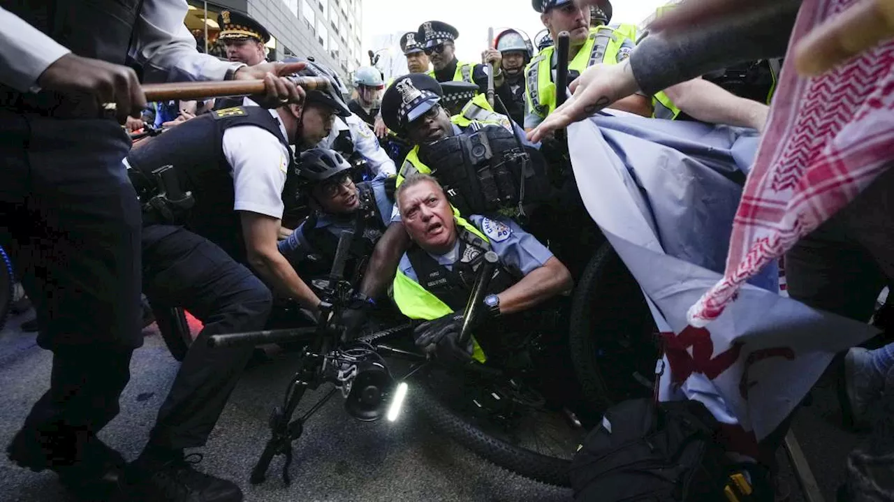 56 arrested after clashes with police outside Israeli Consulate in Chicago during DNC