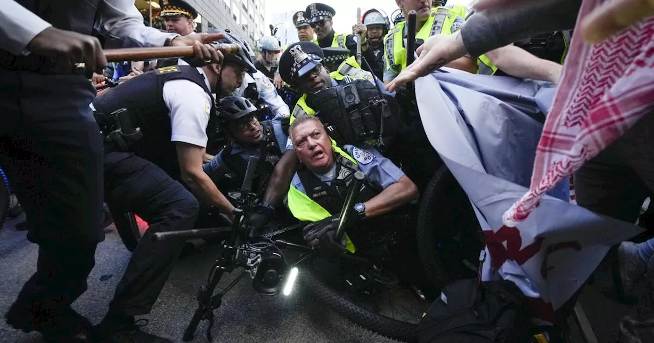 At least 55 arrested after clashes with police outside Israeli Consulate in Chicago during DNC