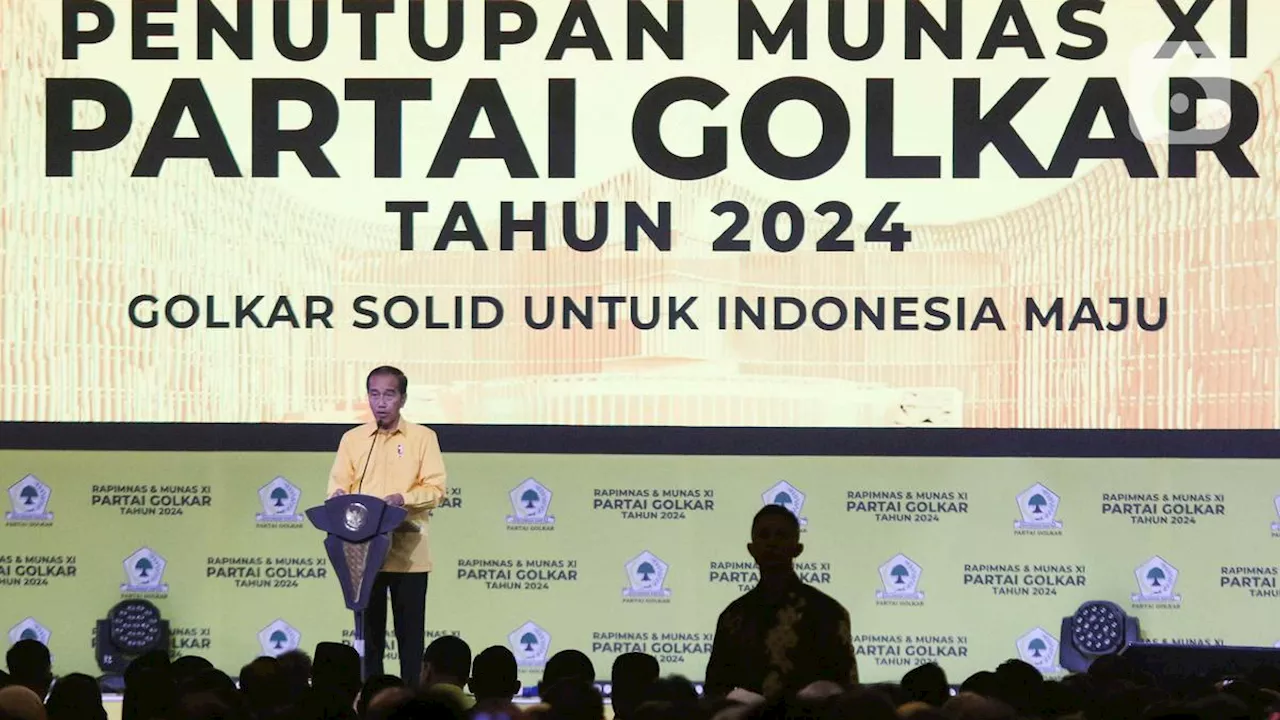 Jokowi: Saya Senang Partai Golkar Terbuka untuk Siapapun, Ketum Bisa dari Mana Saja