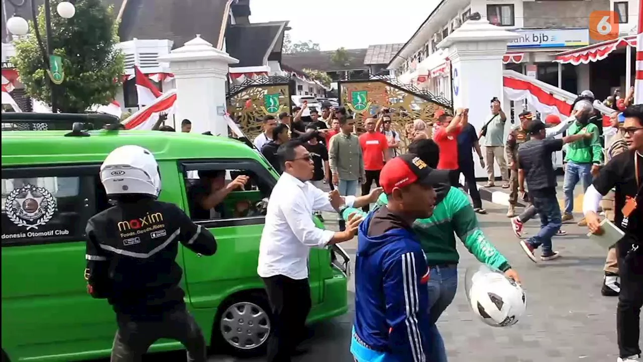 Pengemudi Ojol dan Sopir Angkot di Sukabumi Bentrok, Dipicu Pembatasan Transportasi Online